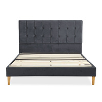 Fabric Bed Frame Double Mattress Grey - Model-B0F543