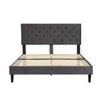 Bed Frame Double Size Mattress Grey - Model-1D86BF