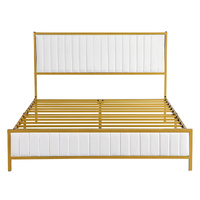 Levede Metal Bed Frame Under Bed Storage Queen Beige