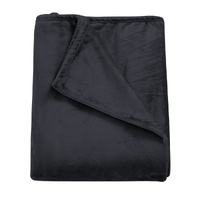 320GSM 220x240cm Ultra Soft Mink Dark Grey Queen - Model-ED508C