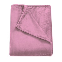 320GSM 220x240cm Ultra Soft Mink Pink Queen - Model-3D394F