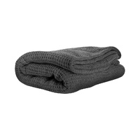 Throw Blanket Cotton Waffle Blankets Grey Single - Model-CEAA23
