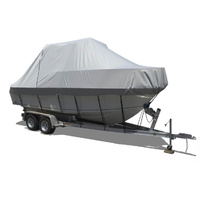 12-14 FT Boat Cover Trailerable Weatherproof Grey 14FT - Model-44EE35