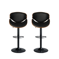 1x Bar Stools Gas Lift Kitchen Black - Model-C6AF9C