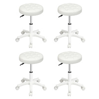 Levede 4x Rolling Bar Stool Swivel Salon SPA Chair Beige