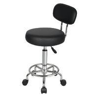Levede Swivel Office Chair Low Back Round Rolling Stools Height Adjustable