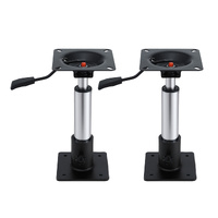 Seamanship Boat Seat Pedestal 34–46cm Adjustable Gas Lift 360 Degrees Swivel 2 Pack
