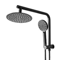 High Pressure Shower Head Set Rain Round Black - Model-2DA270