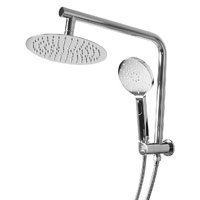 High Pressure Shower Head Set Rain Round Silver - Model-0EDCDF