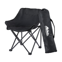 Weisshorn Folding Camping Moon Chair Portable Seat Weight Capacity 120KG Black