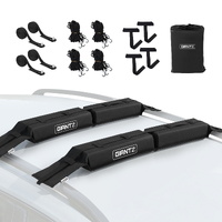 GIANTZ Kayak Roof Rack for Car, Universal Soft Roof Rack Pads for Surfboard SUP Canoe, Roof Bars for SUV Sedan without Side Rails, Portable Cross Bars
