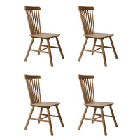 Levede 4x Dining Chairs Kitchen Windor Oak