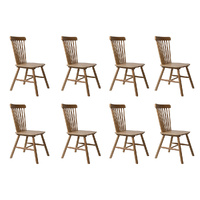Levede 8x Dining Chairs Kitchen Windor Oak