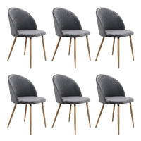 Levede 6x Dining Chairs Seat French Grey