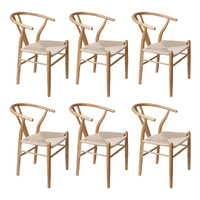 Levede 6x Dining Chairs Wooden Hans