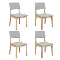 Levede Dining Chairs 4 Upholstered Kitchen Chair
