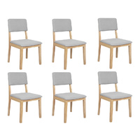 Levede Dining Chairs 6 Upholstered Kitchen Chair
