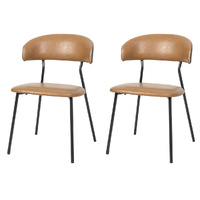 Levede 2x PU Leather Dining Chairs Kitchen Lounge