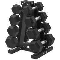 CORTEX Hex Dumbbell 56kg Set with Stand (4, 6, 8, 10kg Pairs)