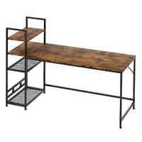 Levede Computer Desk Study Home Table with 4-Tier Shelf