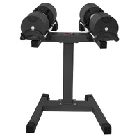 Powertrain Eon 2 X 45kg Adjustable Dumbbells W/ Stand Heavy-duty Storage Rack Home Gym 9 Strength Training Equipment