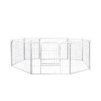 8 Panel 24'' Pet Dog Playpen Puppy White 24 inch - Model-3B6737