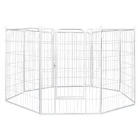 8 Panel 32'' Pet Dog Playpen Puppy White 2.5kg Mackerel & Lamb - Model-31A3FA