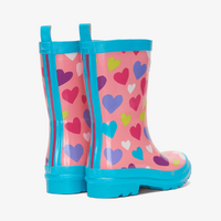 Shiny Kids Rain Boots | Colourful Hearts size 6 - Model-6EAC5A