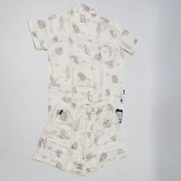 Domia Kids Bamboo Fiber Cotton Short Sleeve Pajama Set Pinecone Space 100