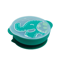 Marcus & Marcus - Sunction Bowl with Lid Ollie the Elephant green