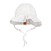Bedhead Heritage Reversible Ruffle Bonnet Hat-Willow/Blanc M - Model-947EA2