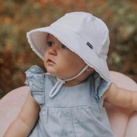 Bedhead Toddler Bucket Hat - White Ruffle Trim S - Model-83BF04
