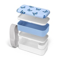 Original Graphic 1L Lunch Bento Box- Blue Butterfly Blue Butterfly - Model-60FE0F