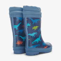Dinosaur Silhouettes Sherpa Lined Kids Rain Boots Size 8 - Model-2CC7FC