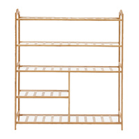 Bamboo Shoe Rack Storage Wooden - Model-8E52E3
