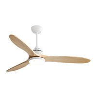 52'' Ceiling Fan LED Light DC Natural - Model-584F99