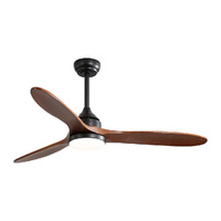 52'' Ceiling Fan DC Motor LED Walnut - Model-DC6BB6