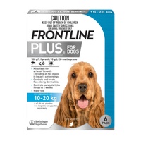 Frontline Plus Dog 10-20kg Blue Medium 6pk