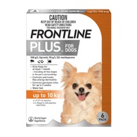 Frontline Plus Dog 0-10kg Orange Small 6pk