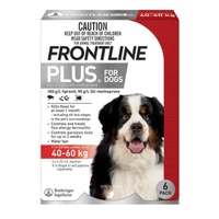 Frontline Plus Dog 40-60kg Red X/Large 6pk