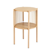 Artiss Coffee Table 2-Tier Round Wood