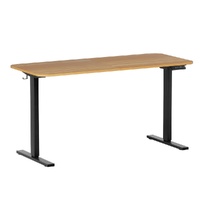 Artiss Electric Standing Desk 140cm Adjustable Height Motorised Home Office Desk Oak Black
