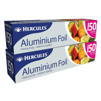 Hercules Aluminium Foil 150mtr x 30cm x2