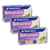 Hercules Multipurpose Vinyl Gloves 100pk x3