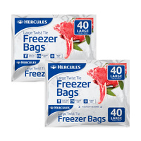 Hercules Tear-Off Freezer Bags Large 40pk x2