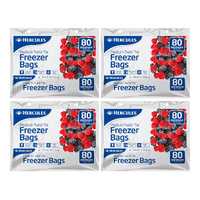 Hercules Tear-Off Freezer Bags Medium 80pk x4