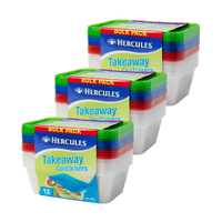 Hercules Takeaway Food Containers 12pk x 750ml x3