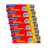 Hercules Large Storage Bags 15pk x6