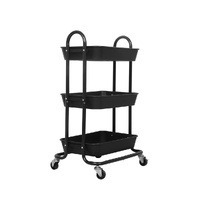 3 Tiers Kitchen Storage Trolley Black - Model-A53AB1