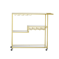 Bar Cart Gold Drinks Serving Trolley 4 Tier - Model-E711E9